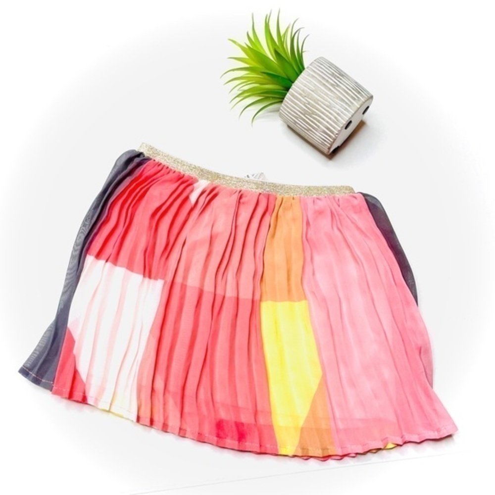 𝅺h&m NWOT Color Block Toddler Girl’s Pleated Skirt